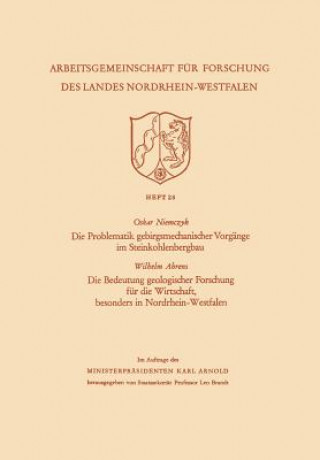 Kniha Die Problematik Gebirgsmechanischer Vorgange Im Steinkohlenbergbau Oskar Niemczyk