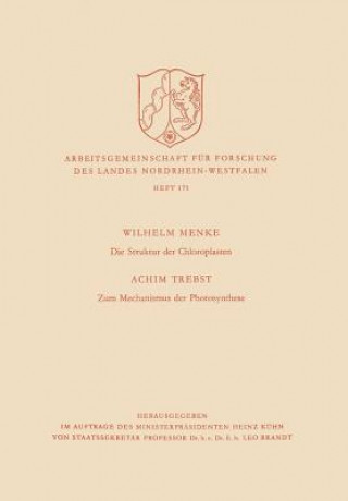 Kniha Struktur Der Chloroplasten. Zum Mechanismus Der Photosynthese Wilhelm Menke