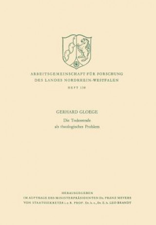 Knjiga Todesstrafe ALS Theologisches Problem Gerhard Gloege