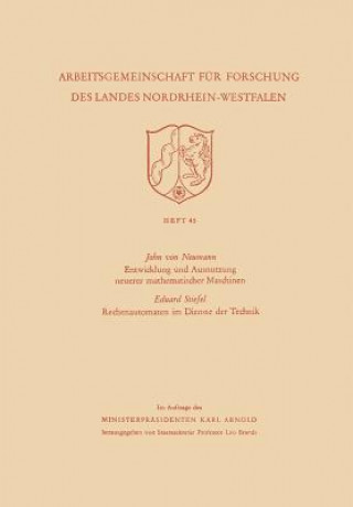 Kniha Entwicklung Und Ausnutzung Neuerer Mathematischer Maschinen / Rechenautomaten Im Dienste Der Technik John Von Neumann