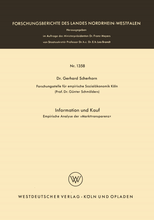 Книга Information Und Kauf Gerhard Scherhorn