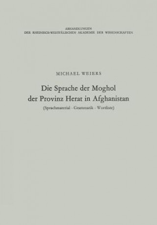 Książka Sprache Der Moghol Der Provinz Herat in Afghanistan Michael Weiers