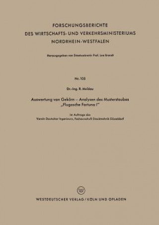 Kniha Auswertung Von Gekoern -- Analysen Des Musterstaubes "flugasche Fortuna I" Robert Meldau