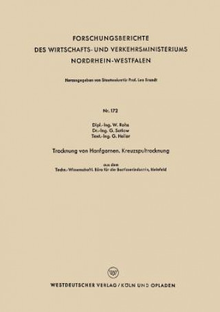 Kniha Trocknung Von Hanfgarnen. Kreuzspultrocknung Waldemar Rohs