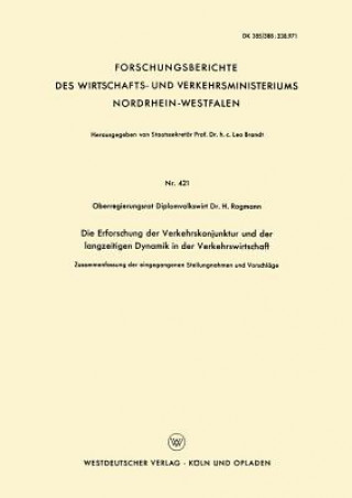Carte Erforschung Der Verkehrskonjunktur Und Der Langzeitigen Dynamik in Der Verkehrswirtschaft H. Rogmann