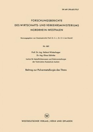 Könyv Beitrag Zur Pulvermetallurgie Des Titans Helmut Winterhager