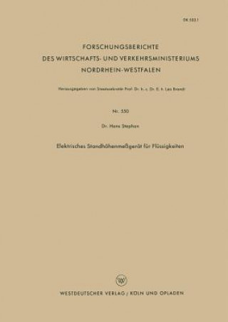 Книга Elektrisches Standhoehenmessgerat Fur Flussigkeiten Hans Stephan