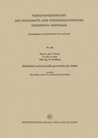 Kniha H rtbarkeit Und Umwandlungsverhalten Der St hle Franz Wever