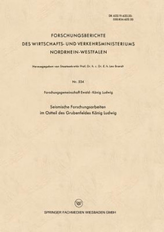 Kniha Seismische Forschungsarbeiten Im Ostteil Des Grubenfeldes Koenig Ludwig 