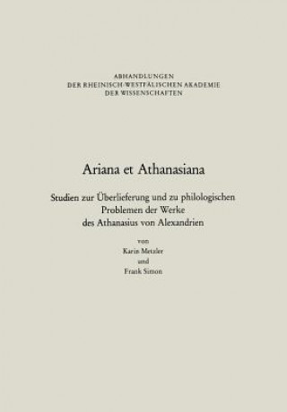 Книга Ariana Et Athanasiana Karin Metzler