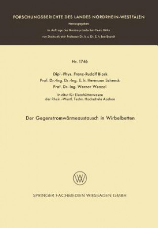 Kniha Der Gegenstromwarmeaustausch in Wirbelbetten Franz-Rudolf Block