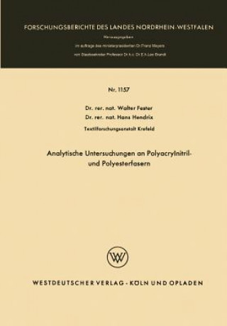 Carte Analytische Untersuchungen an Polyacrylnitril- Und Polyesterfasern Walter Fester