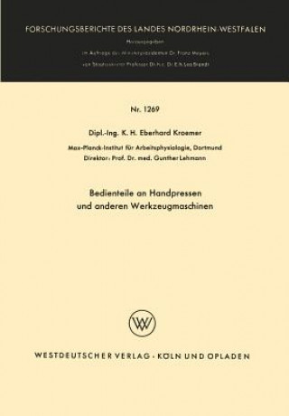 Könyv Bedienteile an Handpressen Und Anderen Werkzeugmaschinen Henning Wode