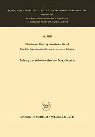 Libro Beitrag Zur Arbeitsweise Von Sandslingern Waldemar Gesell