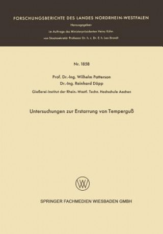 Könyv Untersuchungen Zur Erstarrung Von Tempergu Wilhelm Patterson