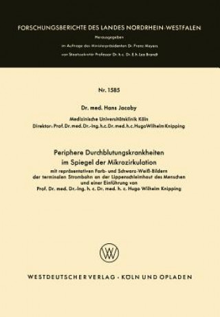 Könyv Periphere Durchblutungskrankheiten Im Spiegel Der Mikrozirkulation Hans Jakoby