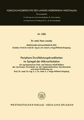 Książka Periphere Durchblutungskrankheiten Im Spiegel Der Mikrozirkulation Hans Jakoby