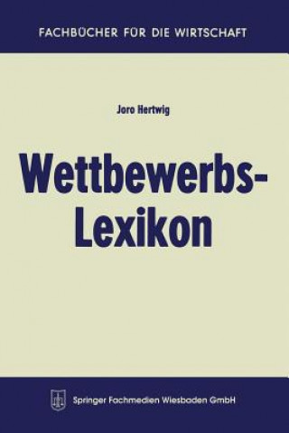 Kniha Wettbewerbs-Lexikon Joro Hertwig