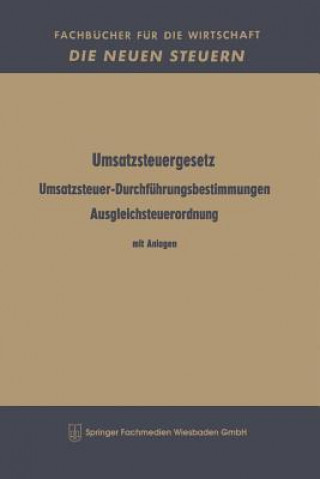 Kniha Umsatzsteuergesetz Umsatzsteuer-Durchfuhrungsbestimmungen Ausgleichsteuerordnung 