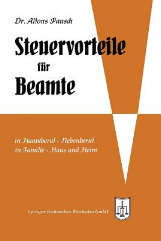 Kniha Steuervorteile Fur Beamte Alfons Pausch