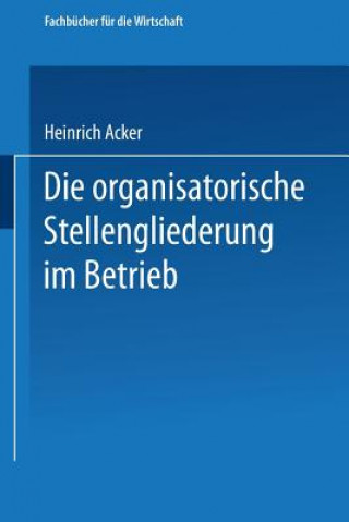 Carte Organisatorische Stellengliederung Im Betrieb Heinrich B. Acker