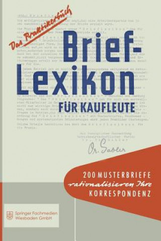 Kniha Brief-Lexikon fur Kaufleute 