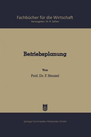 Libro Betriebsplanung Friedrich Henzel