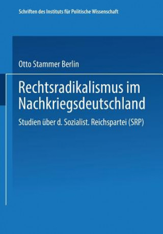 Könyv Rechtsradikalismus Im Nachkriegsdeutschland Otto Büsch
