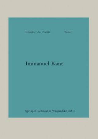 Książka Immanuel Kant Otto Heinrich von der Gablentz