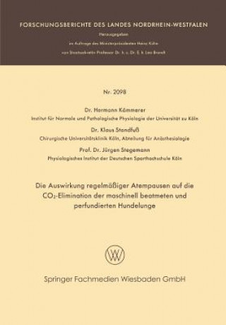 Kniha Auswirkung Regelmassiger Atempausen Auf Die Co2-Elimination Der Maschinell Beatmeten Und Perfundierten Hundelunge Hermann Kämmerer