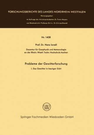 Könyv Probleme Der Gewitterforschung Hans Israël