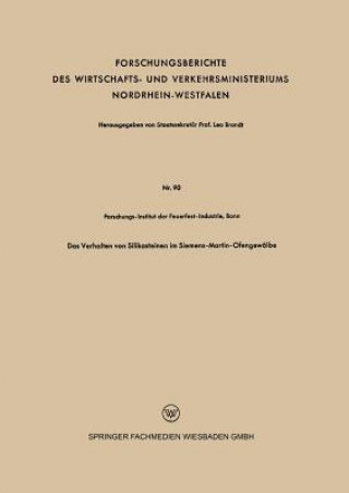 Knjiga Das Verhalten Von Silikasteinen Im Siemens-Martin-Ofengewoelbe 