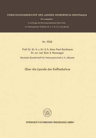 Livro UEber Die Lipoide Der Kaffeebohne Hans Paul Kaufmann