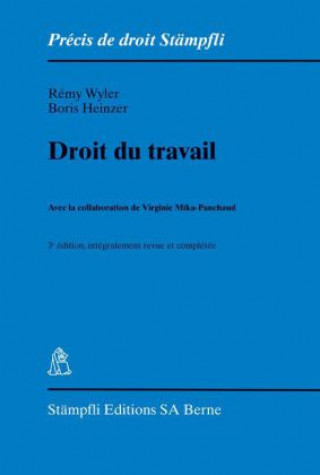 Kniha Droit du travail Rémy Wyler