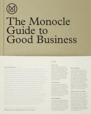 Kniha Monocle Guide to Good Business 