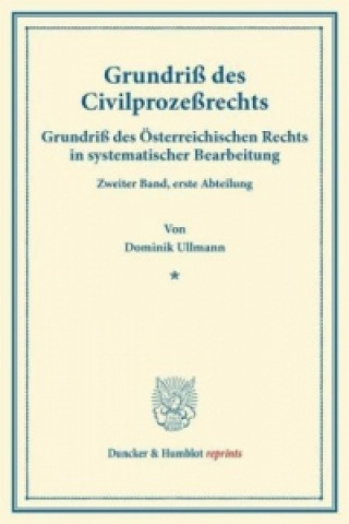 Livre Grundriß des Civilprozeßrechts. Dominik Ullmann