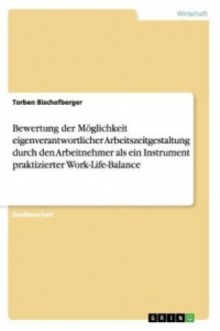 Könyv Bewertung der Moeglichkeit eigenverantwortlicher Arbeitszeitgestaltung durch den Arbeitnehmer als ein Instrument praktizierter Work-Life-Balance Torben Bischofberger
