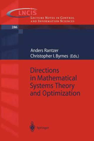 Książka Directions in Mathematical Systems Theory and Optimization Anders Rantzer