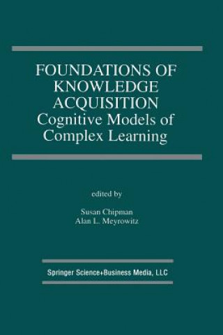 Book Foundations of Knowledge Acquisition Susan Chipman