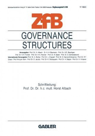 Knjiga Governance Structures Horst Albach