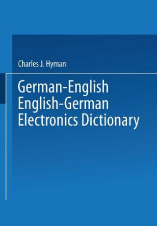 Book German-English English-German Electronics Dictionary Charles J. Hyman