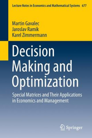 Könyv Decision Making and Optimization Martin Gavalec