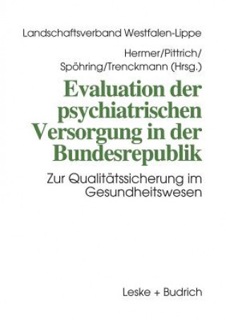 Könyv Evaluation Der Psychiatrischen Versorgung in Der Bundesrepublik Matthias Hermer