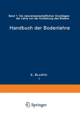 Książka Handbuch Der Bodenlehre E. Blank