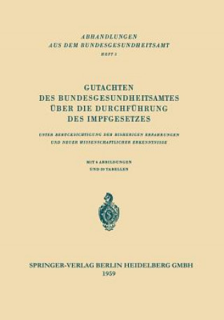 Carte Gutachten Des Bundesgesundheitsamtes UEber Die Durchfuhrung Des Impfgesetzes 