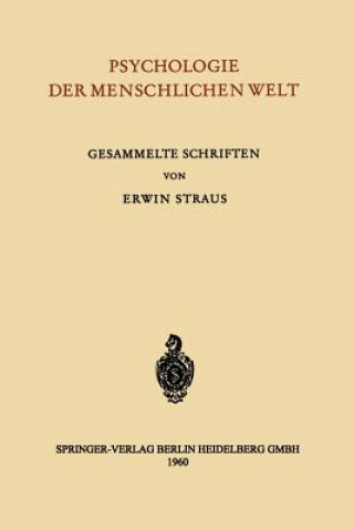 Carte Psychologie der Menschlichen Welt Erwin Straus