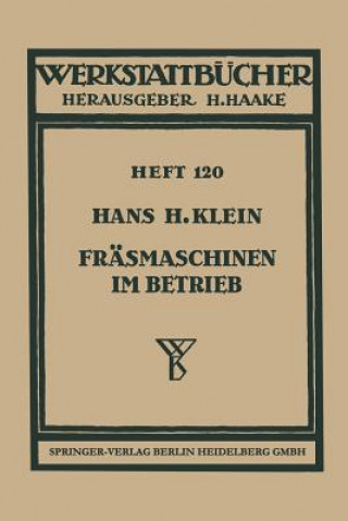 Kniha Fräsmaschinen im Betrieb H.H. Klein
