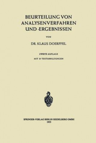 Книга Beurteilung Von Analysenverfahren Und -Ergebnissen Klaus Doerffel