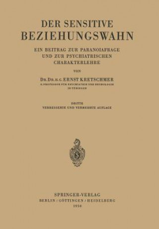 Kniha Sensitive Beziehungswahn Ernst Kretschmer