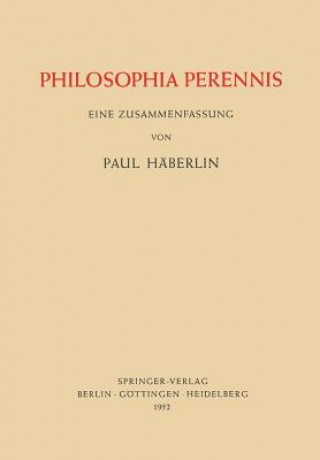 Książka Philosophia Perennis Paul Häberlin